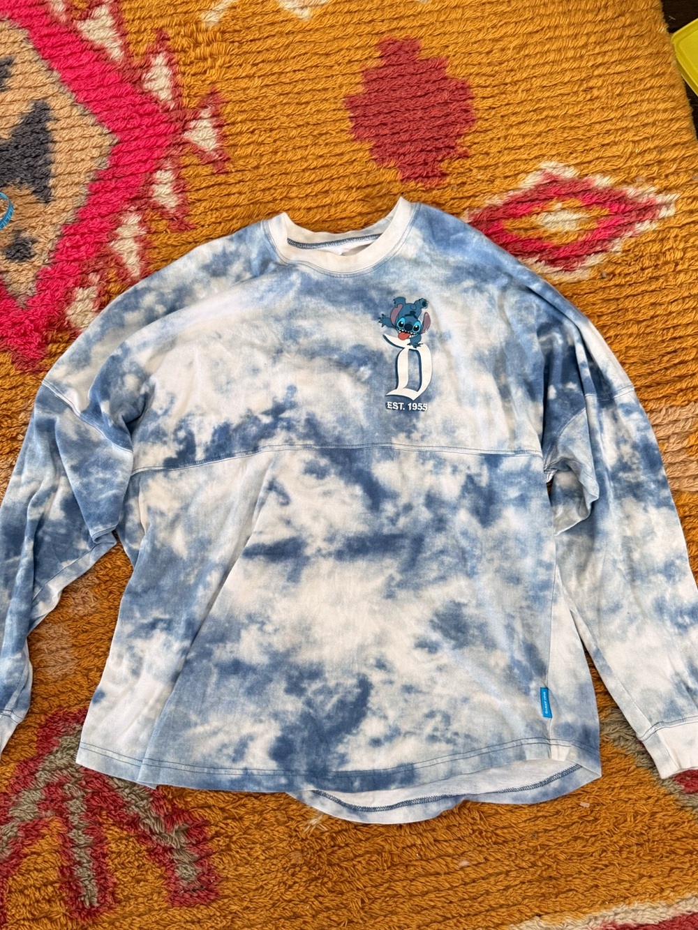 Spirit jersey Disney land stitch tie dye shirt